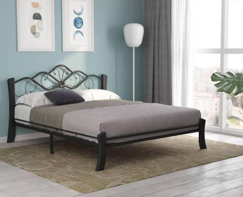 Кровать двухместная 42.50 "Антея" (ш.1600) (металл черный)