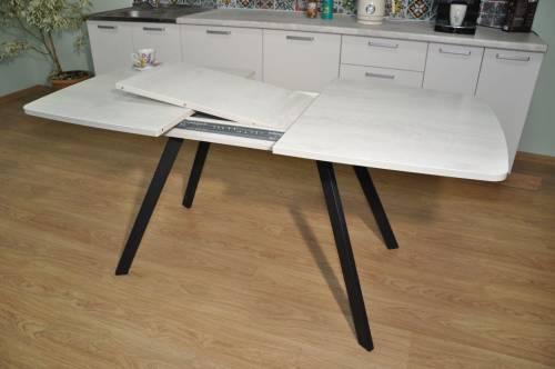 Стол обеденный раскладной Орфей Бетон белый