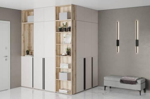 200.03 Шкаф для одежды (Фасад ПВХ) Арден, Сантьяго/Дуб Делано