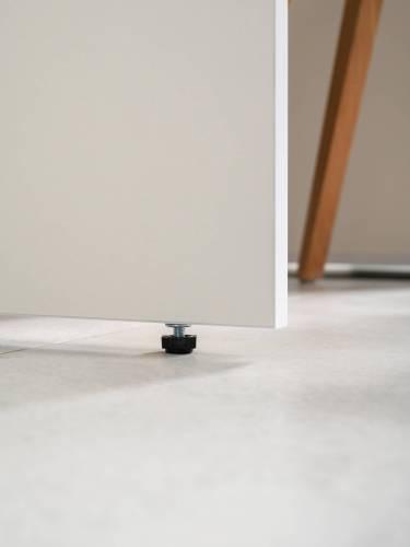 Стол письменный Остин 12.159, Белый PE шагрень/Дуб Золотой Крафт