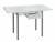 Стол обеденный ЭКО 80*60 с ящиком / Бетон пайн белый /Опора № 2-круглая серебристый металлик