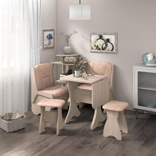 Скамья Лотос 550 / Ясень светлый / Велюр Латте