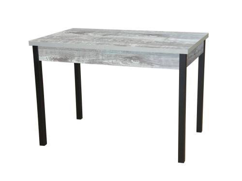 Стол обеденный раздвижной КОЛОРАДО / Бетон пайн темный/ опора Квадро черный муар