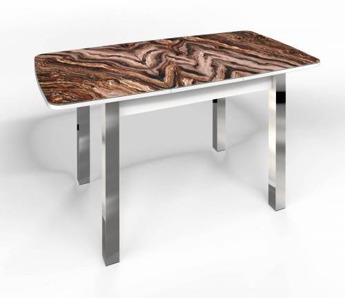 Стол СМ-8 Флорида ноги окрас квадратный белый/хром