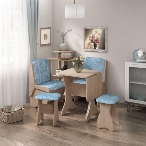 Скамья Лотос 550 / Дуб Сонома / Велюр Лагуна