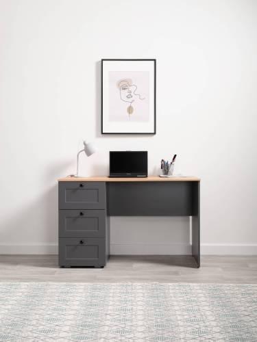 Стол письменный Остин 12.159, Серый Графит/Дуб Золотой Крафт