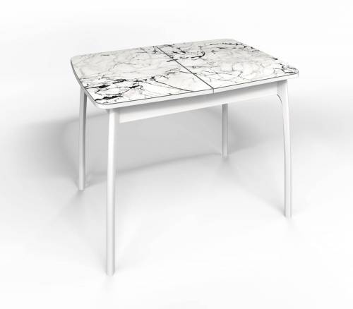 Стол СМ-1 Флорида опора массив изогнутая белый