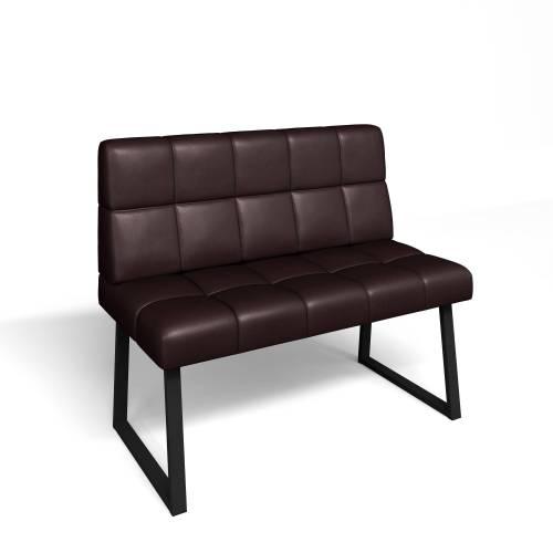 Кухонный диван Реал РМД 1100 / Экокожа Умбер / Черный муар