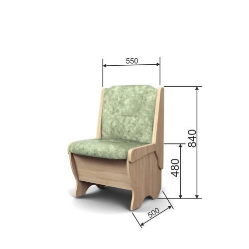 Скамья Лотос 550 / Дуб Сонома / Велюр Мохито