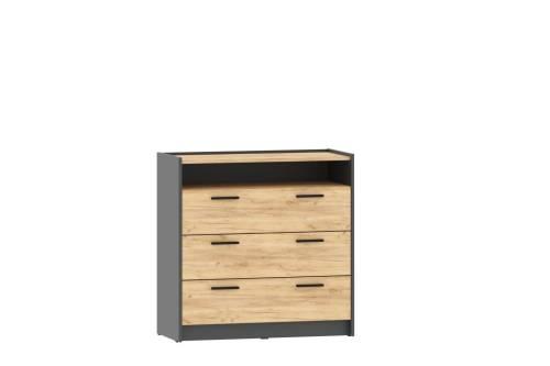 Прихожая Оттавия №2 Антрацит/дуб крафт золотой