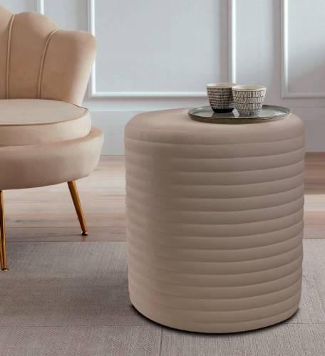 А-2ГС Пуф круглый горизонт. стежка (без ножек), №08 Какао