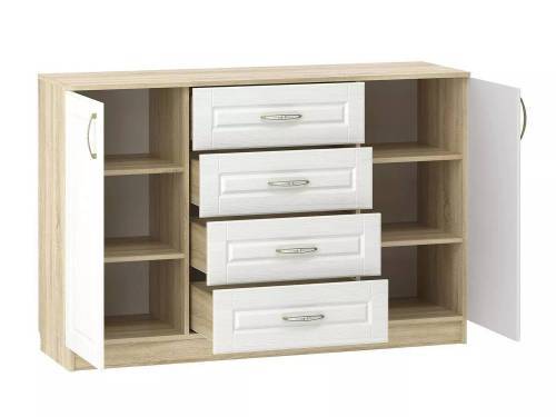 Комод НМ 040.35 Оливия Дуб Сонома/белое дерево