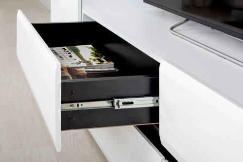 Гостиная Сидней Белый/Белый глянец/Черный