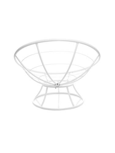 Кресло ПАПАСАН без ротанга белое, серая подушка