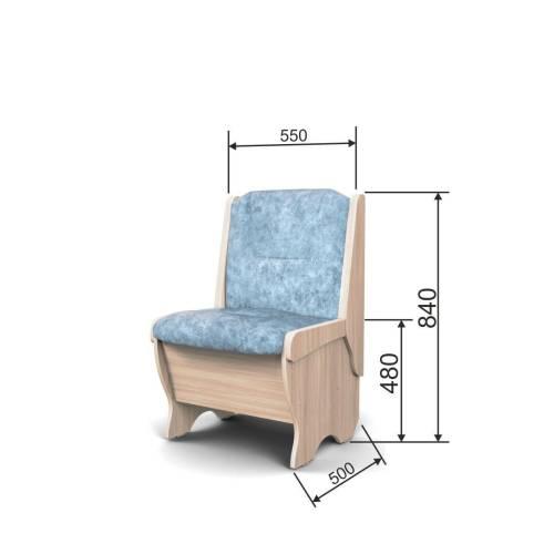 Скамья Лотос 550 / Ясень светлый / Велюр Лагуна