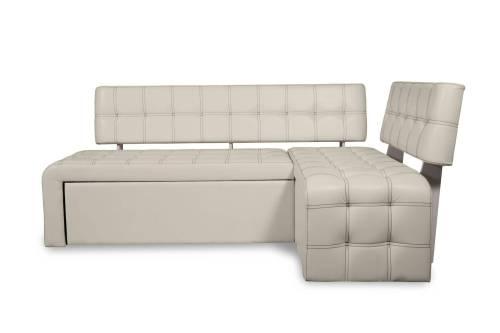 Кухонный угловой диван со спальным местом ПРАГА / Венге / Экокожа Крем