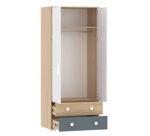 НМ 041.94 Шкаф для одежды Элиот Белый/Маренго/Баунти Песочный