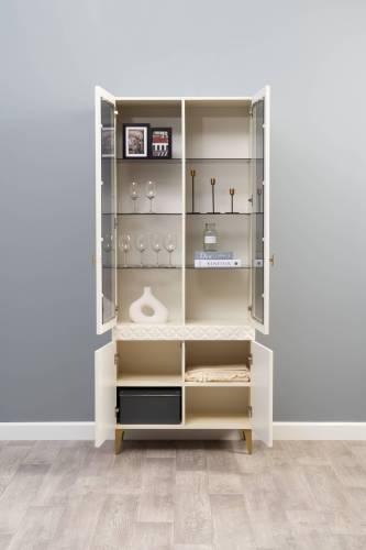 Шкаф-витрина Марион 16.397.02, Слоновая кость