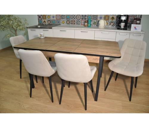 Обеденная группа Сканд Дуб веллингтон/опора черный/ бид01 №2