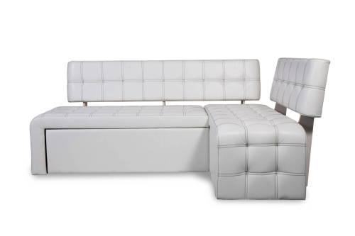 Кухонный угловой диван со спальным местом ПРАГА / Венге / Экокожа Милк