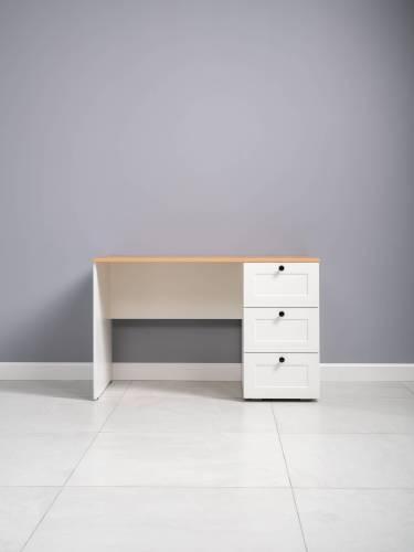 Стол письменный Остин 12.159, Белый PE шагрень/Дуб Золотой Крафт