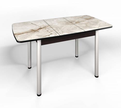 Стол СМ-4 Флорида ноги окрас круглый венге/серебро