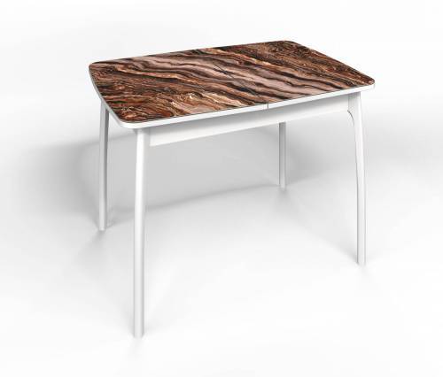 Стол СМ-8 Флорида опора массив изогнутая белый