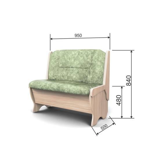 Кухонный набор Лотос ( Лотос 950 2 шт. + стол Ирис / черные опоры)  Ясень / Велюр Мохито