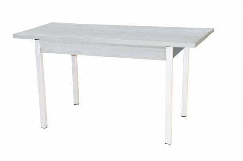 Стол обеденный раздвижной КОЛОРАДО / Бетон пайн белый/ опора Квадро белый муар