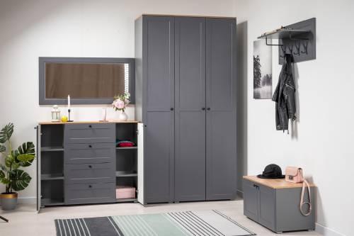 Остин Комод 16.221 Серый графит/Дуб Вотан