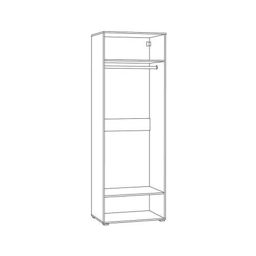 Прихожая Остин 1 Серый графит/Дуб Вотан