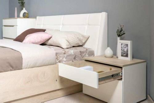 Муссон Тумба прикроватная 16.03 белый/дуб эндгрейн