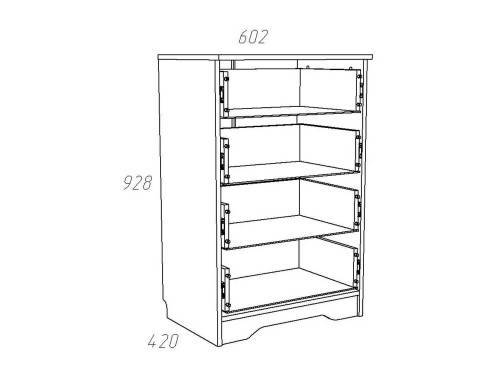 Комод НМ 040.38 Оливия Оливия Дуб Сонома/белое дерево