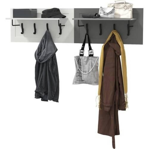 Прихожая Остин №7 Белый шагрень/Графит/дуб золотой