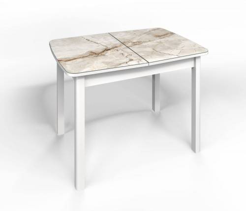 Стол СМ-4 Флорида опора массив прямая белый