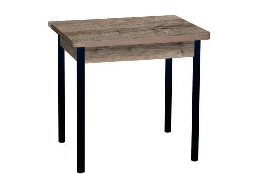 Стол обеденный ЭКО 80*60 / Дуб веллингтон / Опора № 2-круглая муар черный