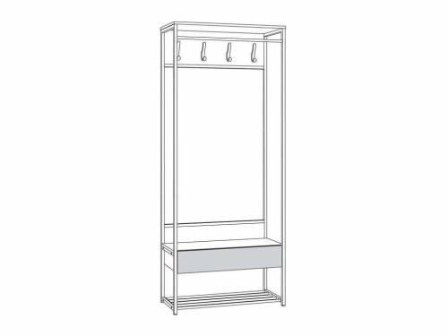 Трувор прихожая 15.120 Дуб Гранж Песочный/Интра