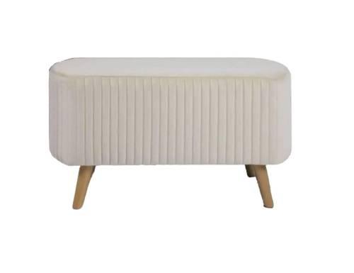 А9 Банкетка стеганная (на ножках), №01 Молочный