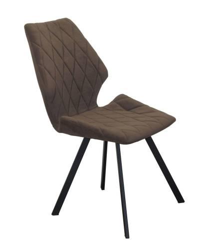 Стул Ч черный/велюр Коричневый