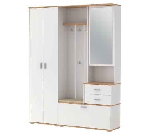 Прихожая модульная Антре 1 Белый / Дуб золотой