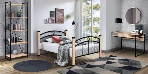 Скарлетт Стеллаж 710 Дуб сонома/Черный