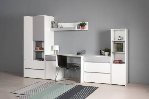 Торонто шкаф для одежды 13.333 Белый/Серый