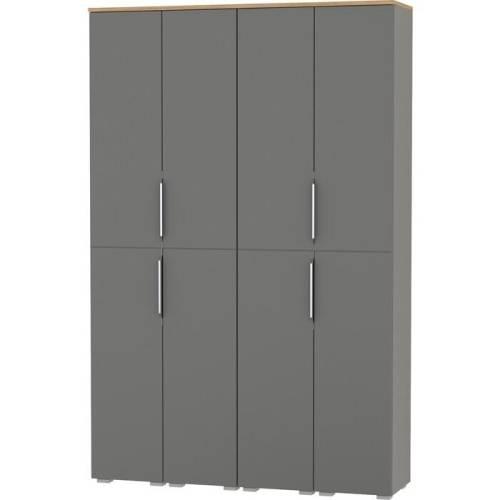 Прихожая Октава 16 Графит серый/Дуб золотой