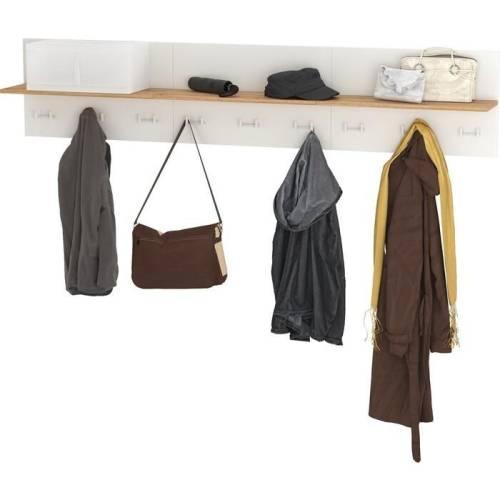 Прихожая Октава 6 Белый шагрень/Дуб золотой