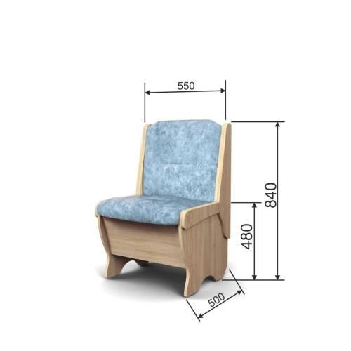 Скамья Лотос 550 / Дуб Сонома / Велюр Лагуна