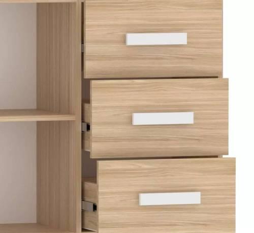 НМ 041.73 Стеллаж Элиот Белый/Маренго/Баунти Песочный