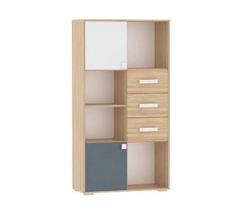 НМ 041.73 Стеллаж Элиот Белый/Маренго/Баунти Песочный