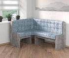 Угловая скамья Квадро бетон ателье/ Лагуна