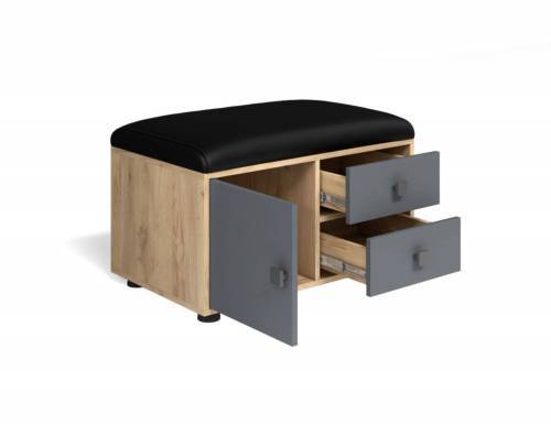 Прихожая мини-лайт компл. 8 дуб крафт/графит