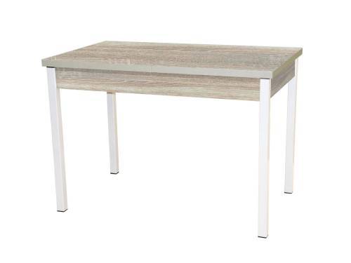 Стол обеденный раздвижной КОЛОРАДО / Дуб сонома / опора Квадро белый муар